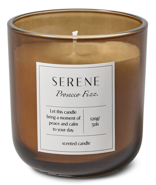 Serene - Doftljus, Prosecco Fizz, brinntid 30 h, 120 gr - Brun