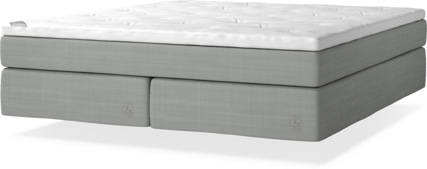 Cape Farewell - Kontinentalsäng, dubbelsäng med svävande utseende - Grå