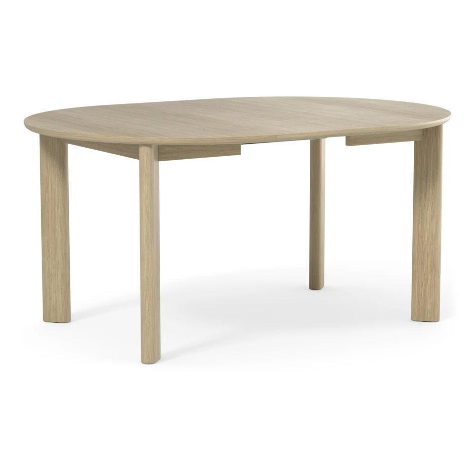 Amina - Matbord, Ø 115-160 cm - Vit