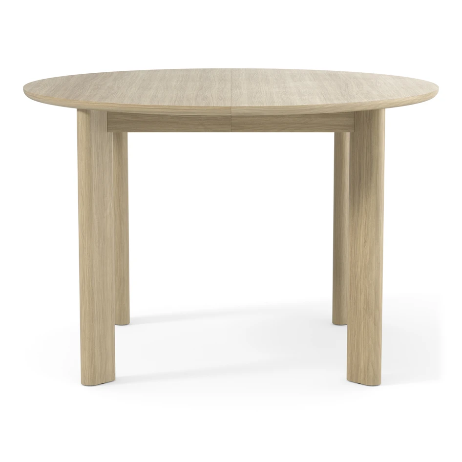 Amina - Matbord, Ø 115-160 cm - Vit