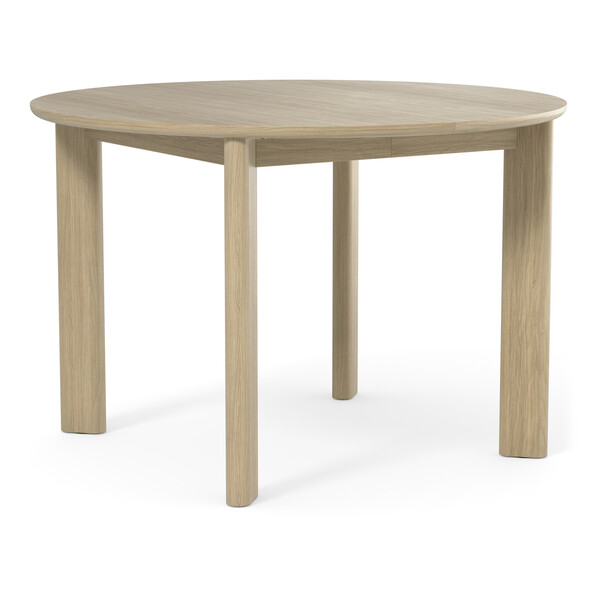 Amina - Matbord, Ø 115-160 cm - Vit