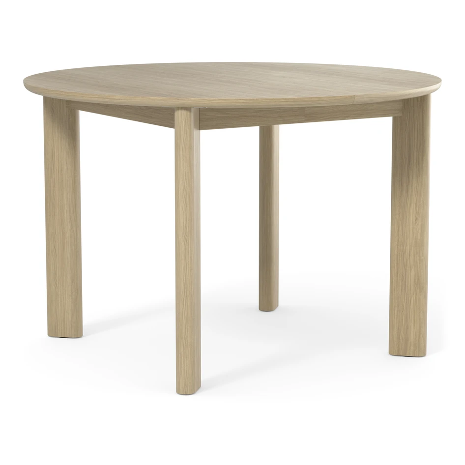 Amina - Matbord, Ø 115-160 cm - Vit