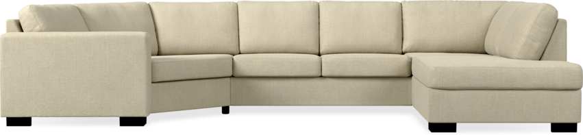 Nevada - 2-sits soffa med cosy hörn vänster och divan höger - Beige