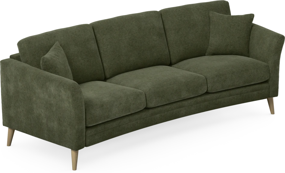 Eden - 3-sits soffa svängd - Grön