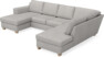 Friday - 3-sits soffa med schäslong vänster och divan höger - Vit