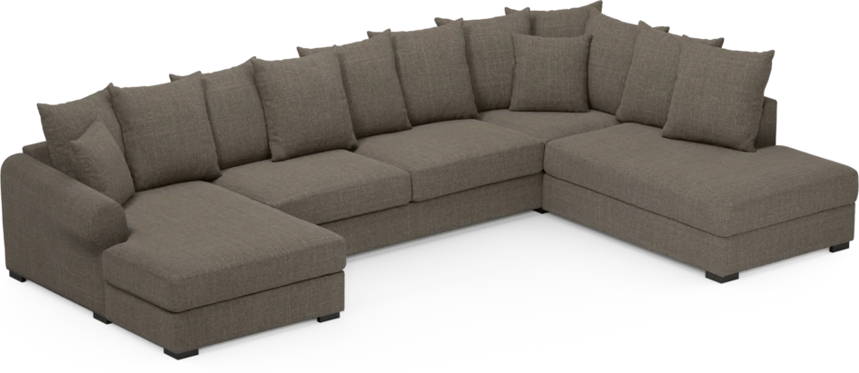 Town - 3-sits soffa med divan höger och schäslong vänster - Brun