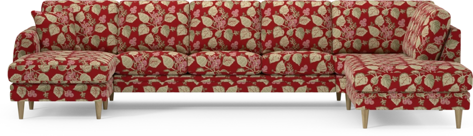 Eden - 3-sits soffa med schäslong vänster och divan höger - Flerfärgad