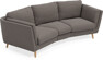 Madison - 3-sits soffa svängd, 70 cm - Brun