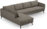 County - 3-sits soffa med divan vänster - Brun