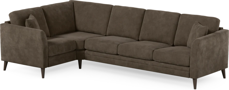 Eden - Hörnsoffa, 1+3-sits - Brun