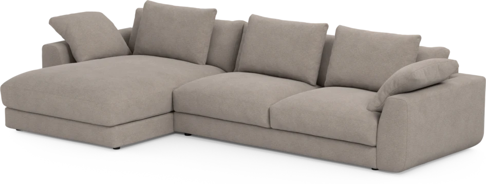 Amie - 3-sits med schäslong vänster - Beige