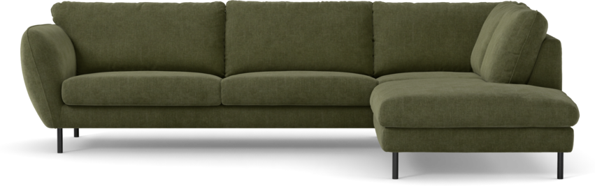 Madison - 3-sits soffa med divan höger - Grön
