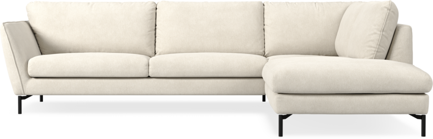 Madison Lux - 3-sits soffa med divan höger - Vit
