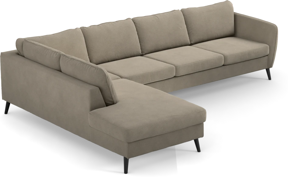 County - 3-sits soffa med divan vänster - Beige