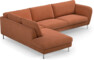 Madison - 3-sits soffa med divan vänster - Orange