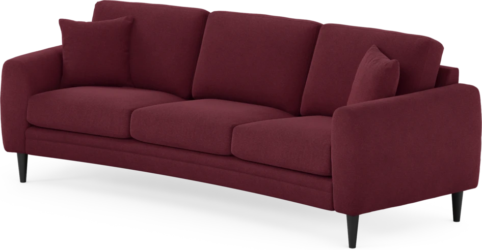 Eden - 3-sits soffa svängd - Röd
