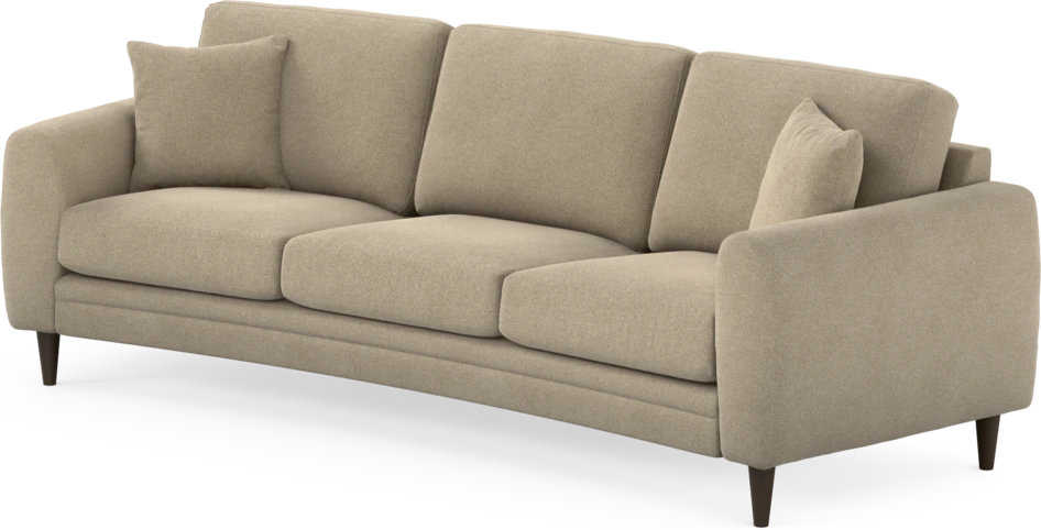 Eden - 3-sits soffa svängd - Beige
