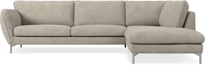 Madison Lux - 3-sits soffa med divan höger - Vit