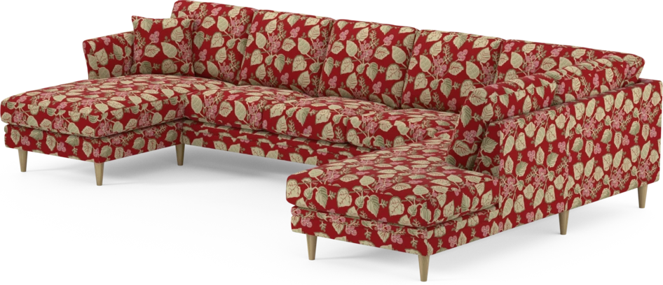 Eden - 3-sits soffa med schäslong vänster och divan höger - Flerfärgad