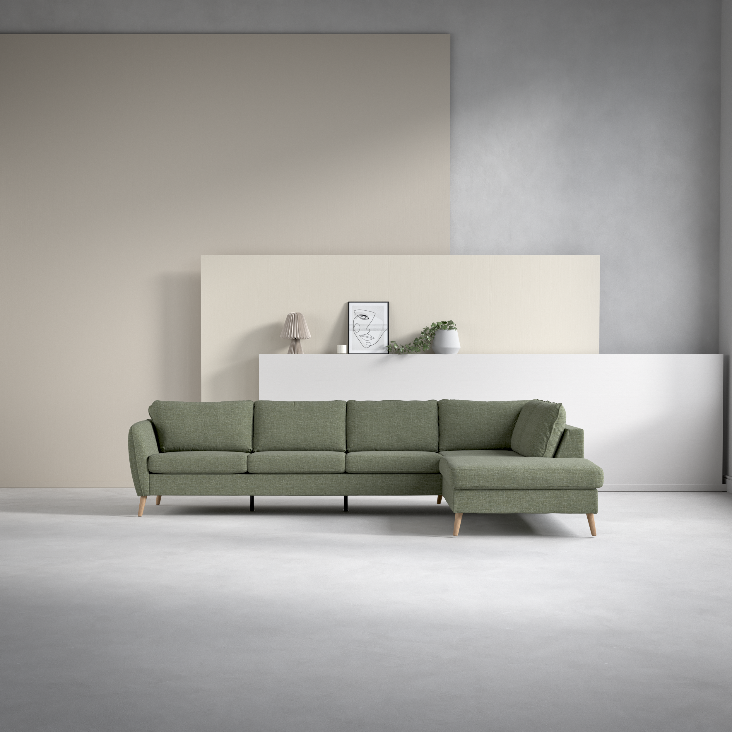 County - 3-sits soffa med divan höger - inspiration