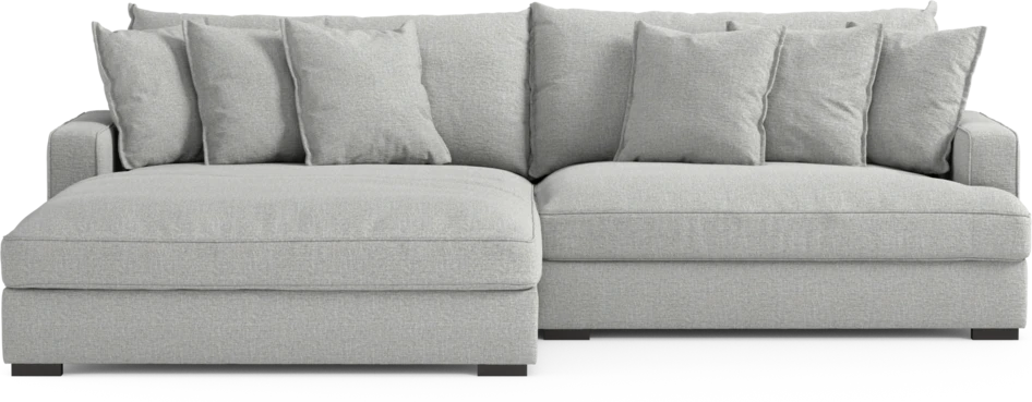 Rossi - 2-sits soffa med schäslong XL vänster - Grå