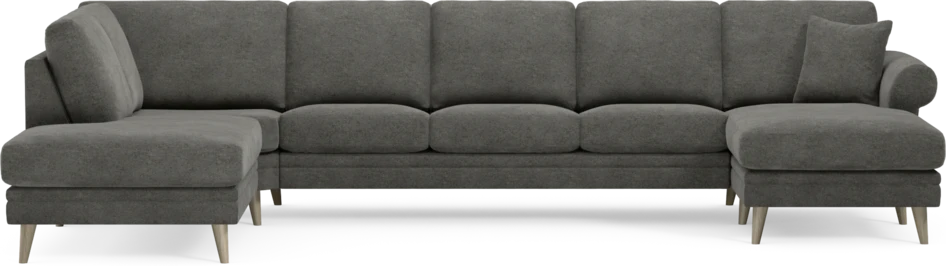 Eden - 3-sits soffa med divan vänster och schäslong höger - Grå