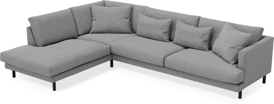 Harper - 3-sits soffa med divan vänster - Grå