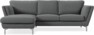 Madison Lux - 2-sits soffa med schäslong vänster - Grå