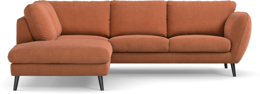 Madison Lux - 2-sits soffa med divan vänster - Orange