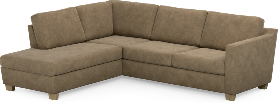 Friday - 2,5-sits soffa med divan vänster - Brun