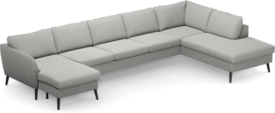 County - 4-sits soffa med schäslong vänster och divan höger - Grå