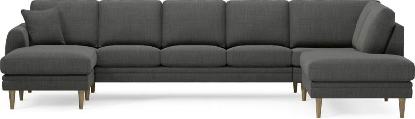 Eden - 3-sits soffa med schäslong vänster och divan höger - Grå