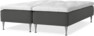 Delux Sense - Ramsäng, dubbelsäng med bäddmadrass - Grå