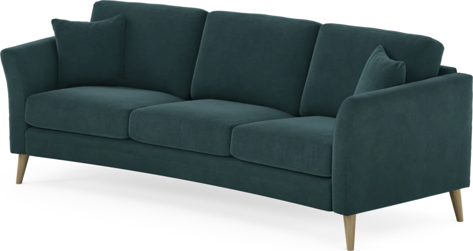 Eden - 3-sits soffa svängd - Blå