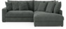 Rossi - 2-sits soffa med divan höger - Grå