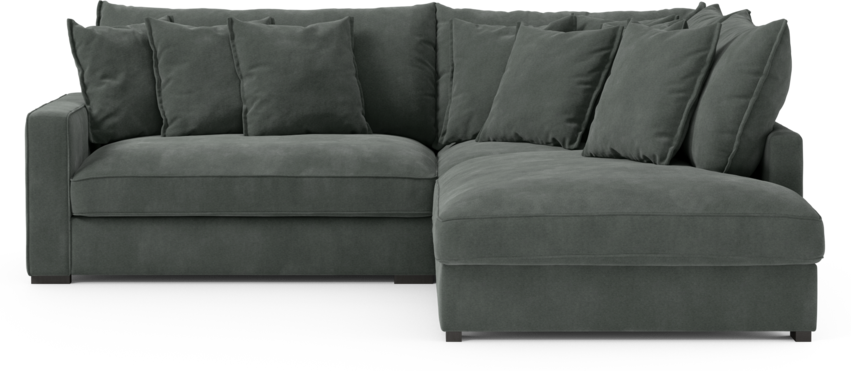 Rossi - 2-sits soffa med divan höger - Grå