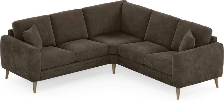 Eden - Hörnsoffa, 2+2-sits - Brun