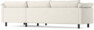 Cherrie - 3-sits soffa med schäslong höger, fast klädsel - Vit