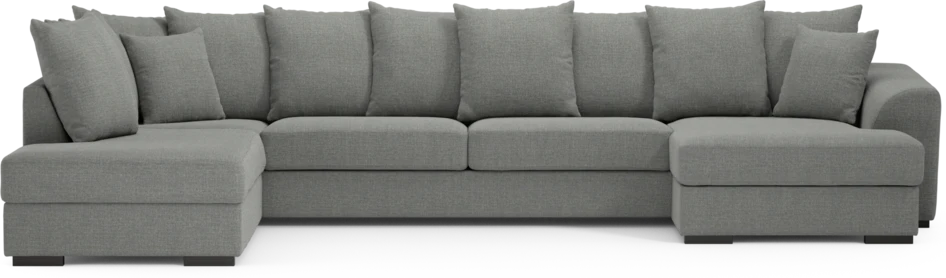 Town - 3-sits soffa med divan vänster och schäslong höger - Grå