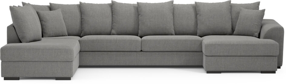 Town - 3-sits soffa med divan vänster och schäslong höger - Grå