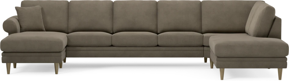 Eden - 3-sits soffa med schäslong vänster och divan höger - Beige