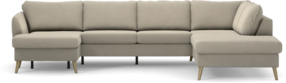 County - 3-sits soffa med schäslong vänster och divan höger - Grå