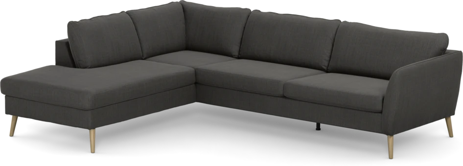 County - 2,5-sits soffa med divan vänster - Grå
