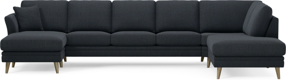 Eden - 3-sits soffa med schäslong vänster och divan höger - Blå