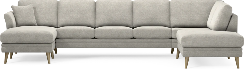 Eden - 3-sits soffa med schäslong vänster och divan höger - Grå