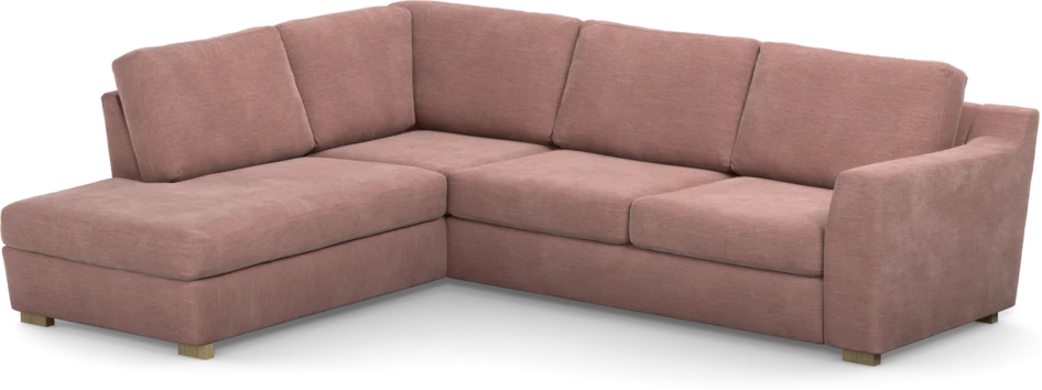 Friday - 2,5-sits soffa med divan vänster - Rosa