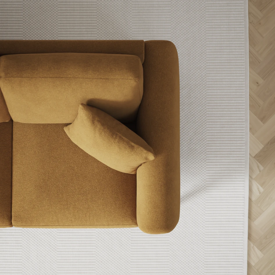 Eden - 2,5-sits soffa - Gul