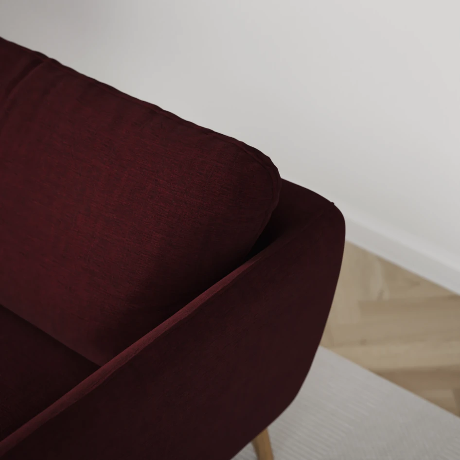 Madison - 2-sits soffa med divan vänster och schäslong höger - Röd