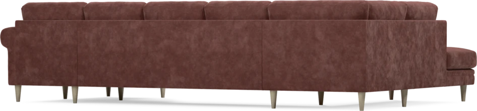 Eden - 3-sits soffa med divan vänster och schäslong höger - Röd