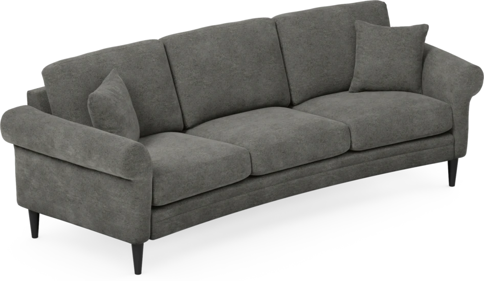 Eden - 3-sits soffa svängd - Grå